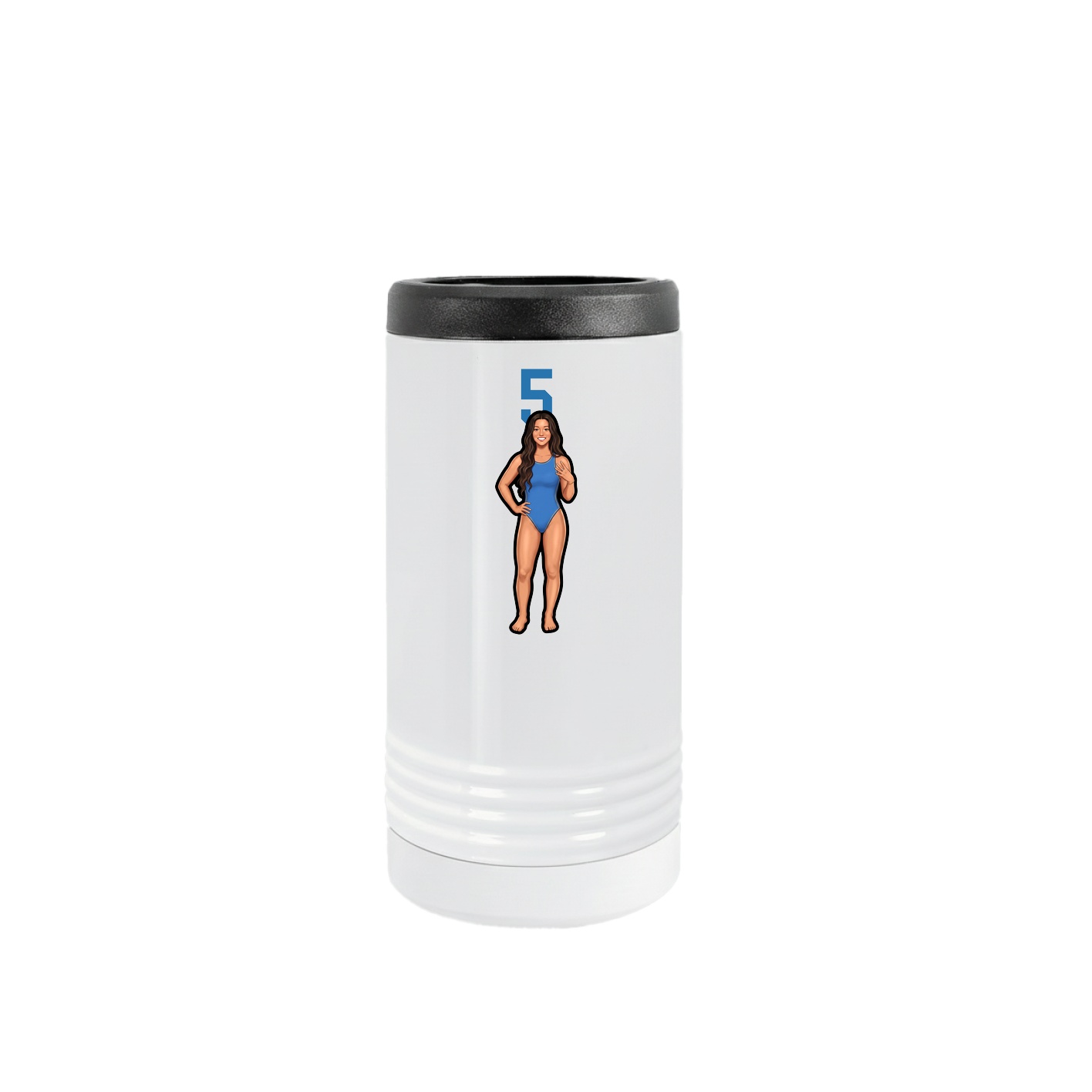 Slim Beverage Holder — Number Top in White