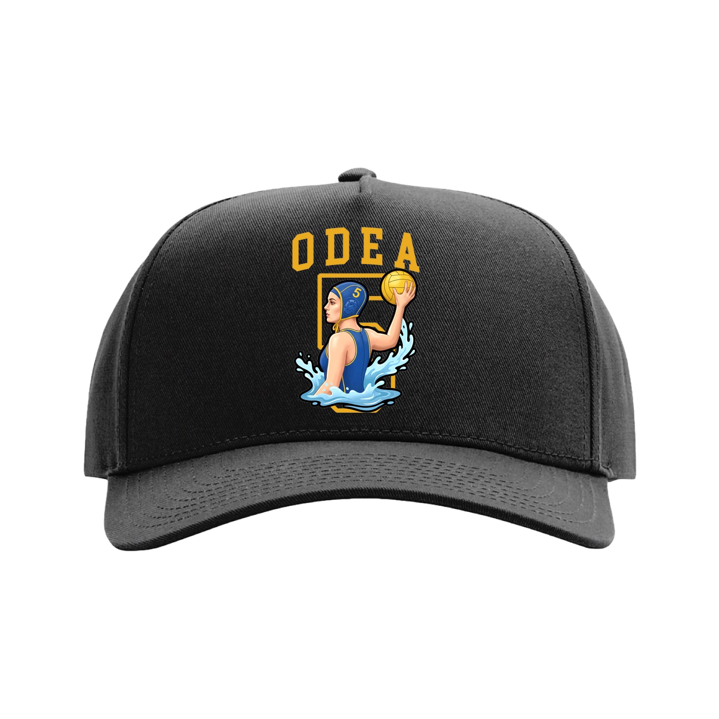 Full Fabric Five-Panel Champ Cap — Shirsey in Black