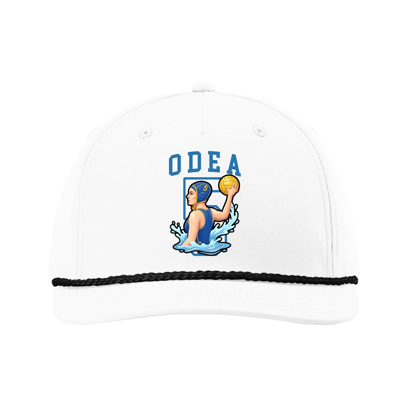 Five-Panel Classic Rope Cap — Shirsey in White