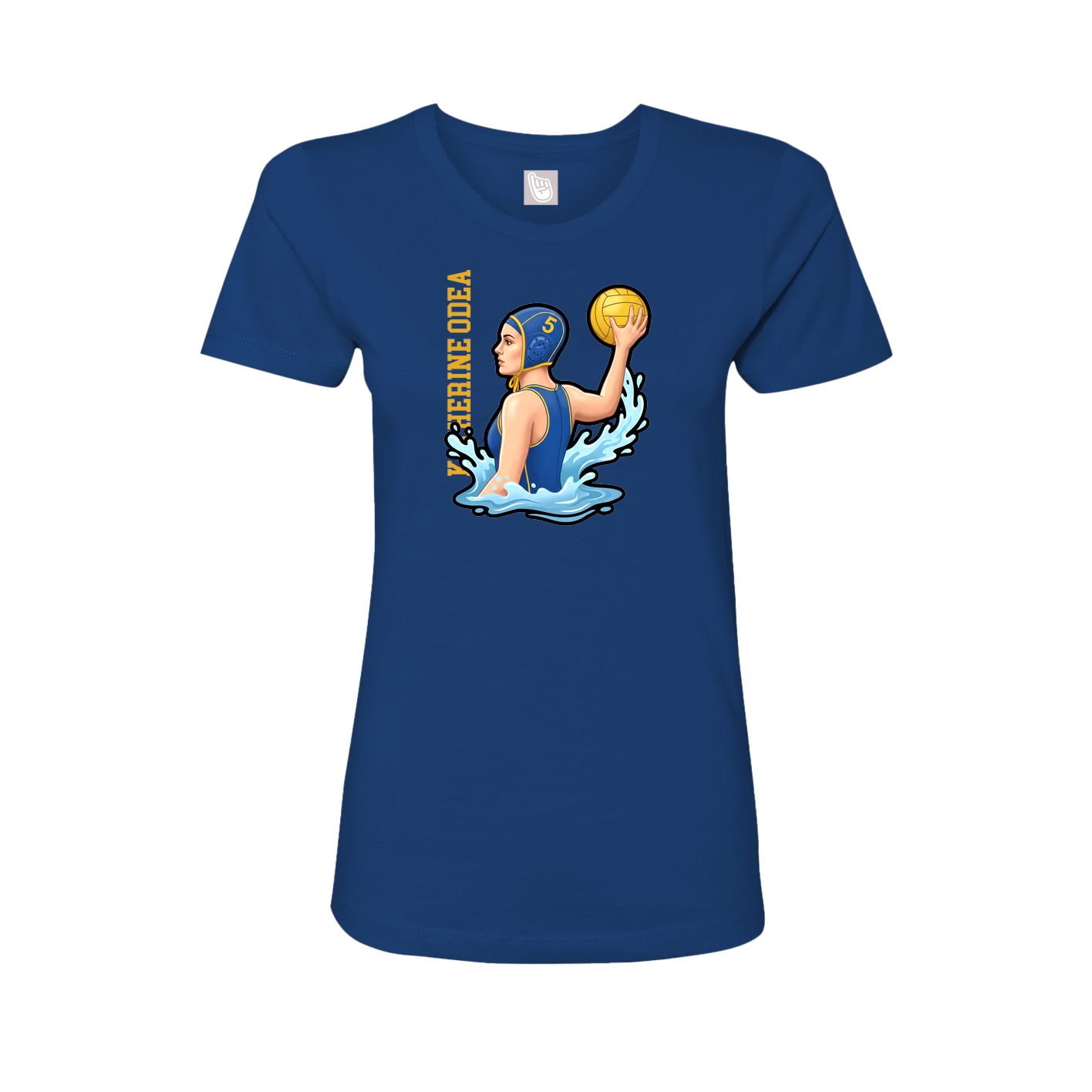 Womens Tee — Name Vertical in Royal