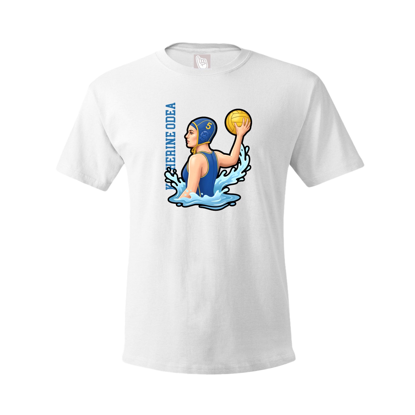 Youth Tee — Name Vertical in White