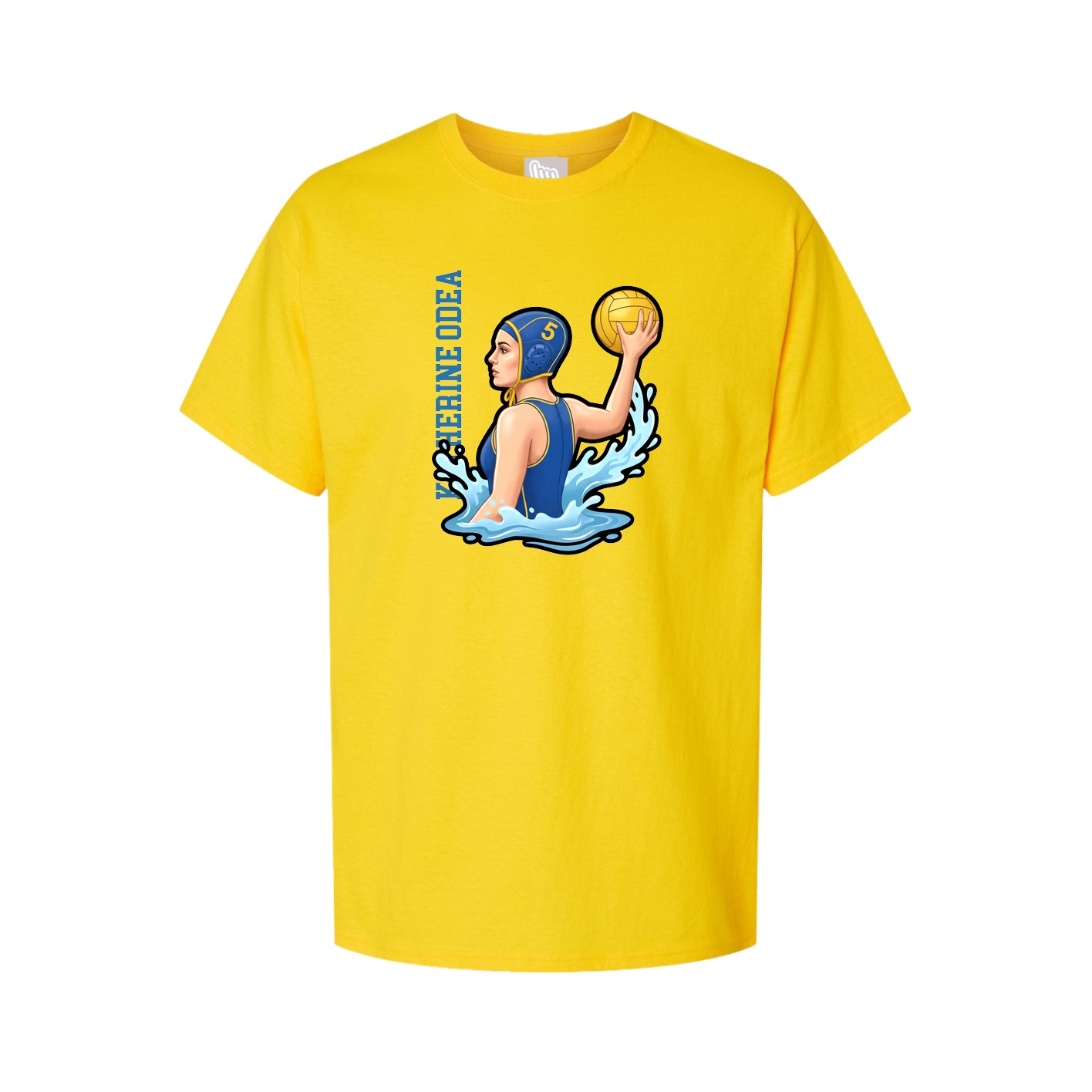Youth Tee — Name Vertical in Gold