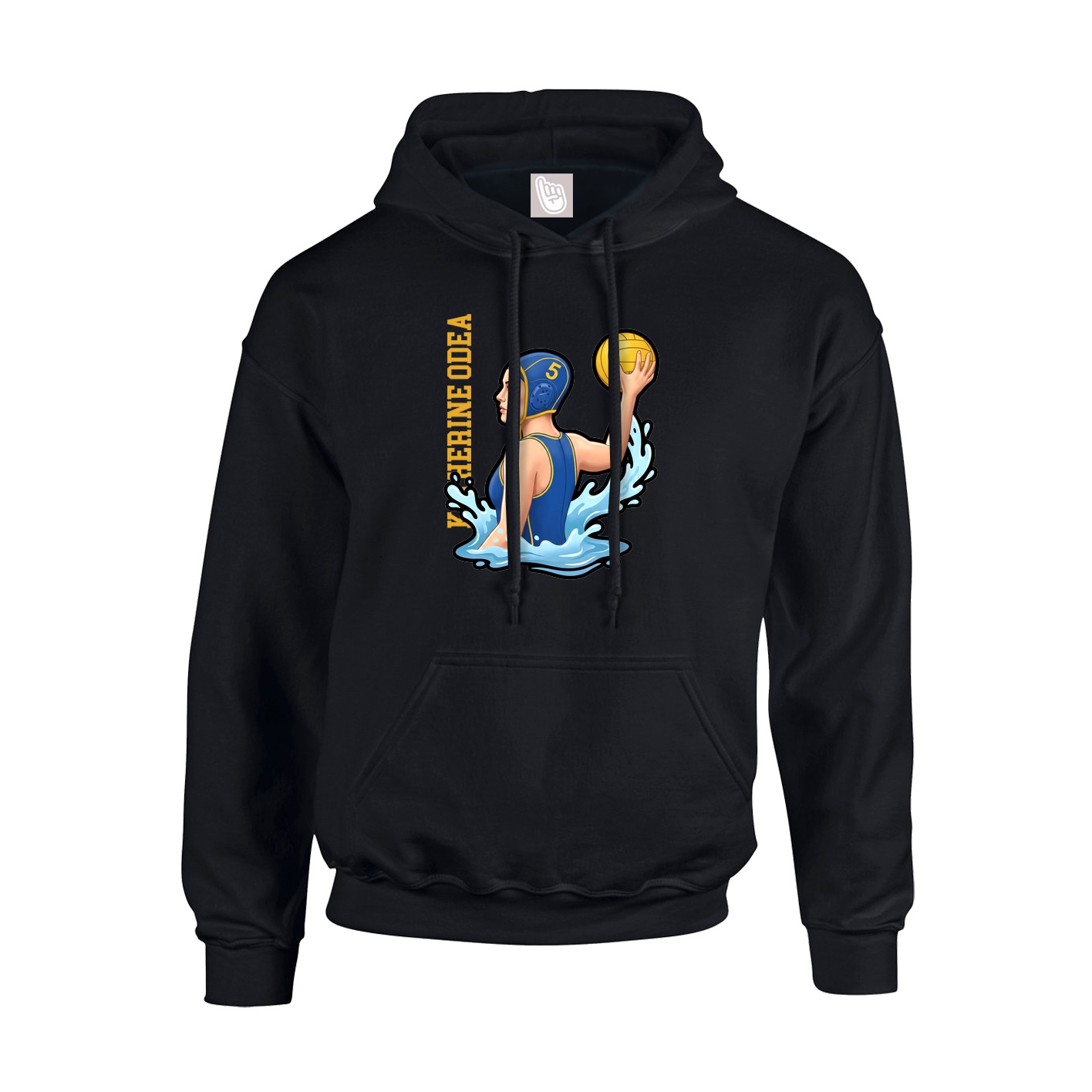 Hoodie — Name Vertical in Black