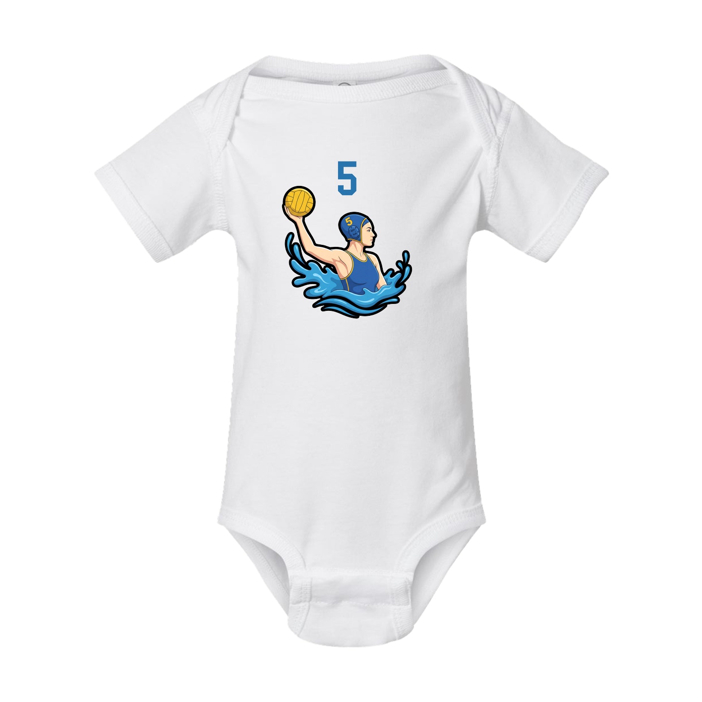 Baby Onesie — Number Top in White
