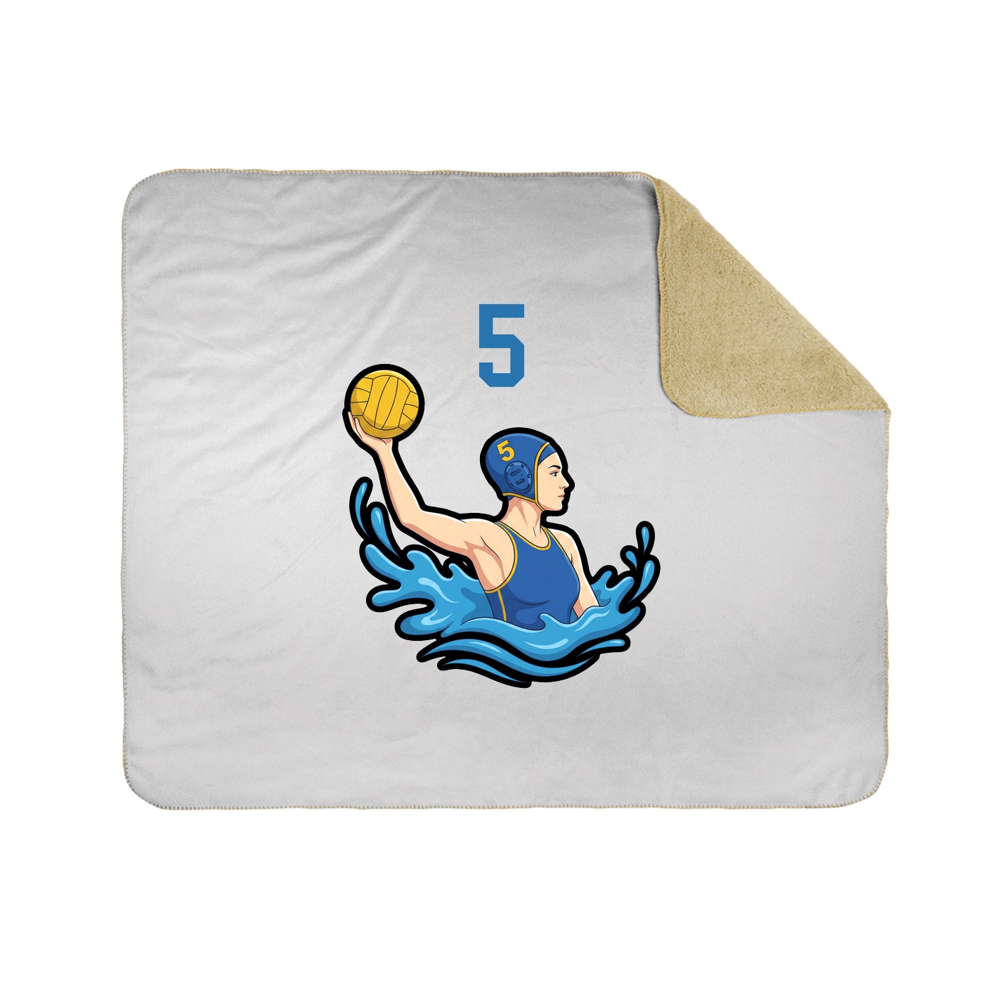 Throw Blanket — Number Top in White