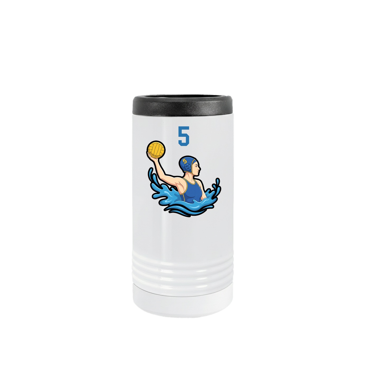 Slim Beverage Holder — Number Top in White