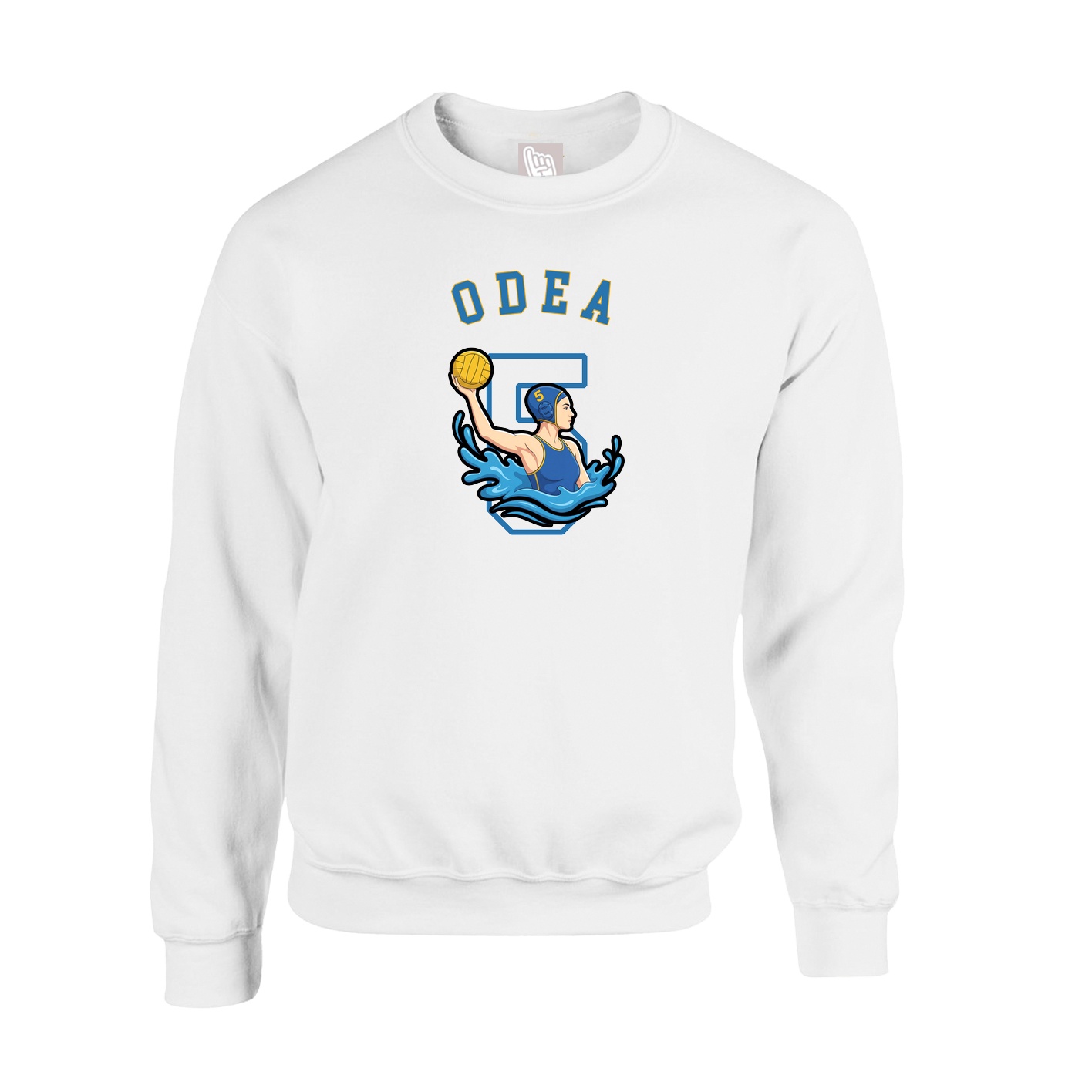 Fleece Crew — Shirsey Arch in White