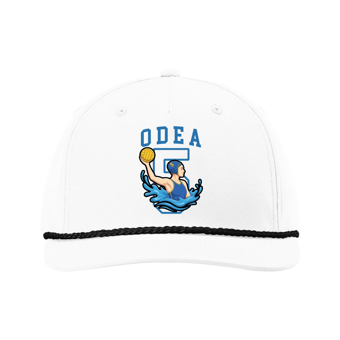 Five-Panel Classic Rope Cap — Shirsey in White