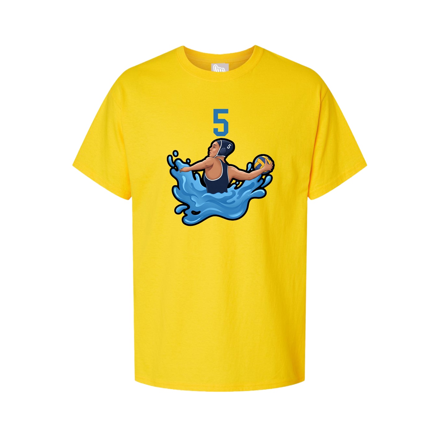 Youth Tee — Number Top in Gold
