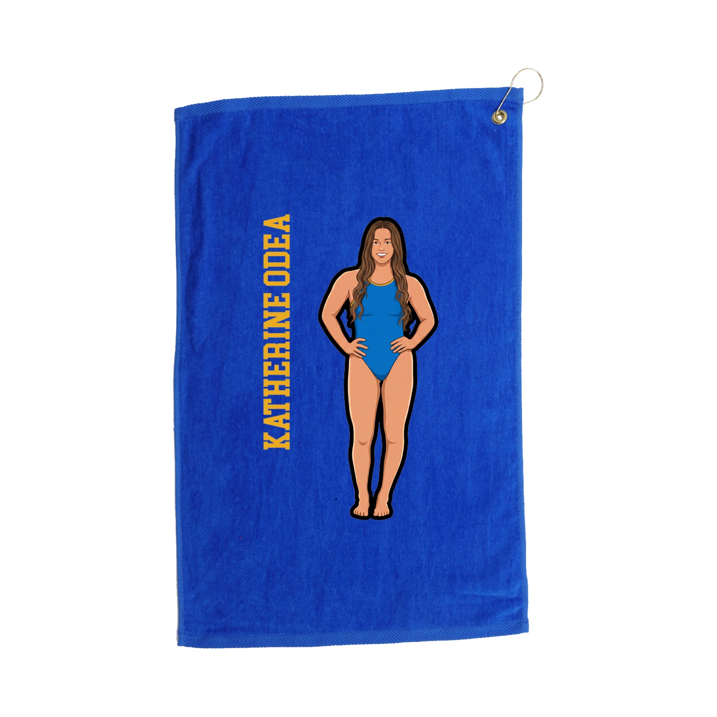 Golf Towel — Name Vertical in Royal