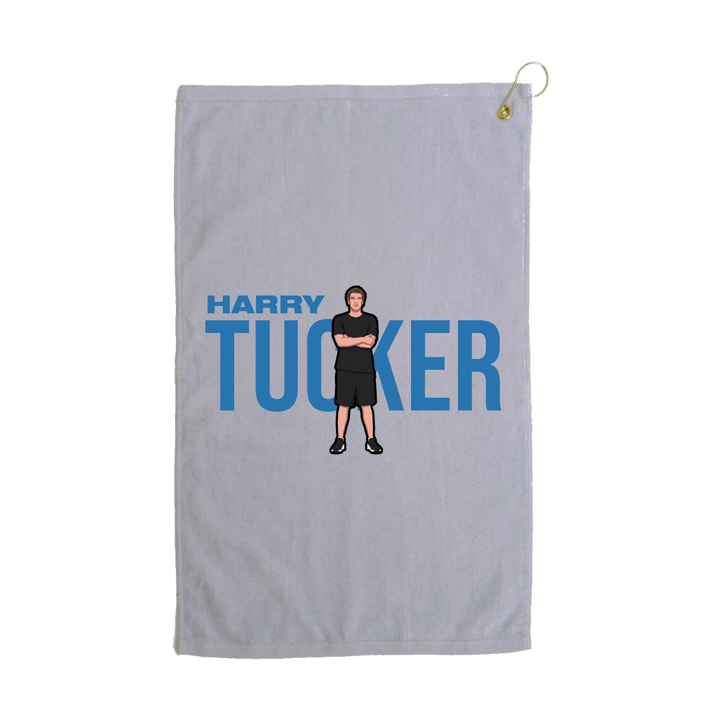 Golf Towel — Player Name in Grey