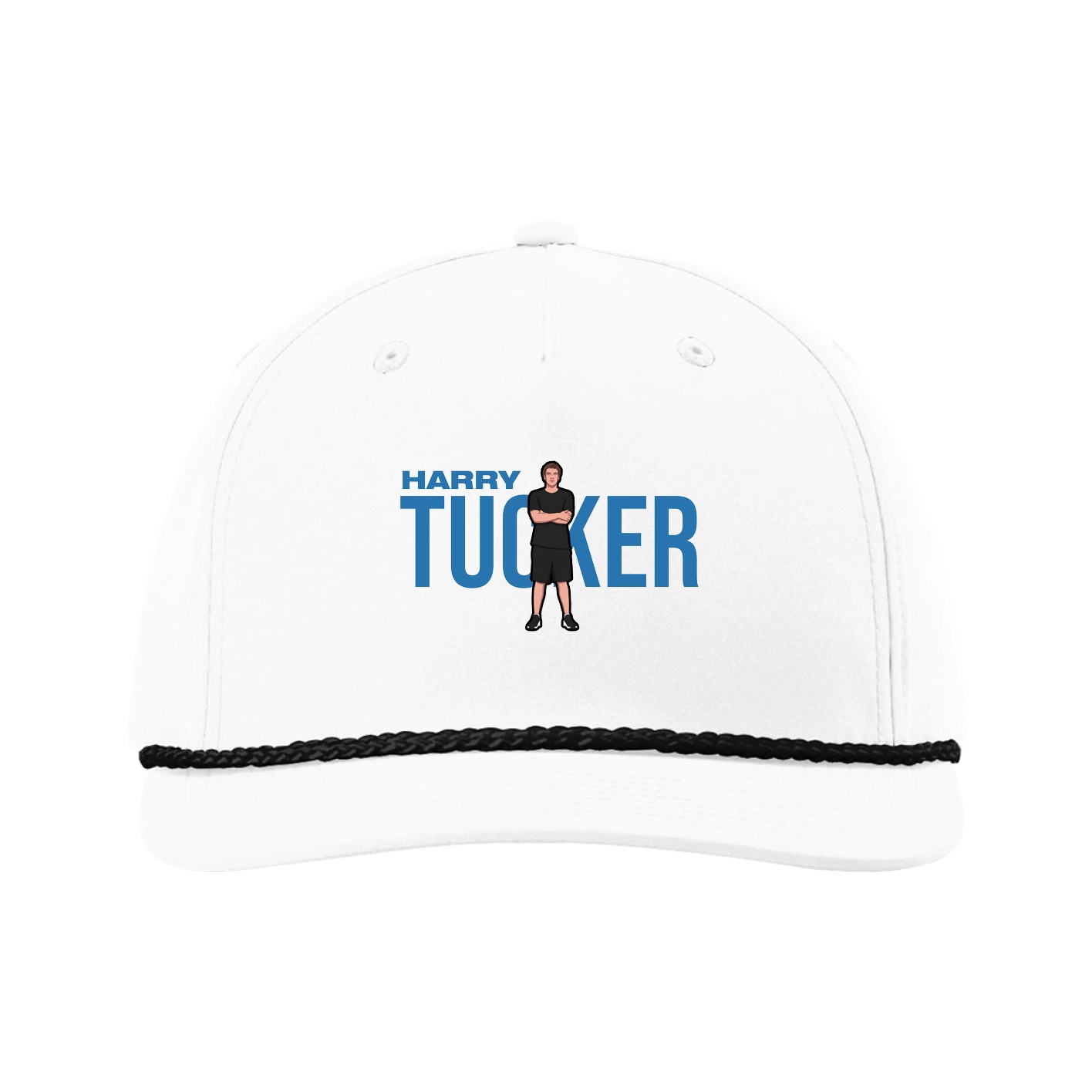 Five-Panel Classic Rope Cap — Player Name in White
