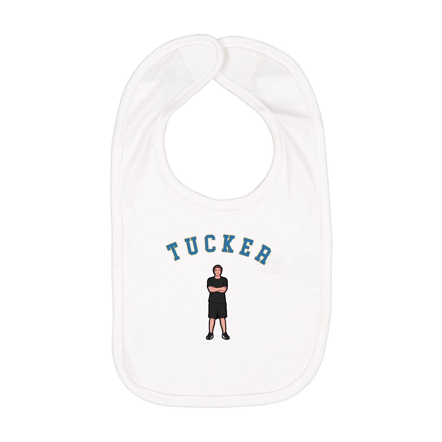 Infant Bib — Shirsey Arch in White