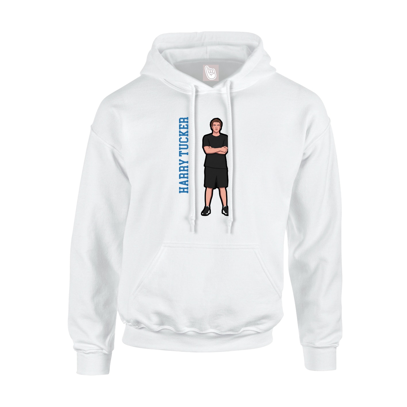 Hoodie — Name Vertical in White