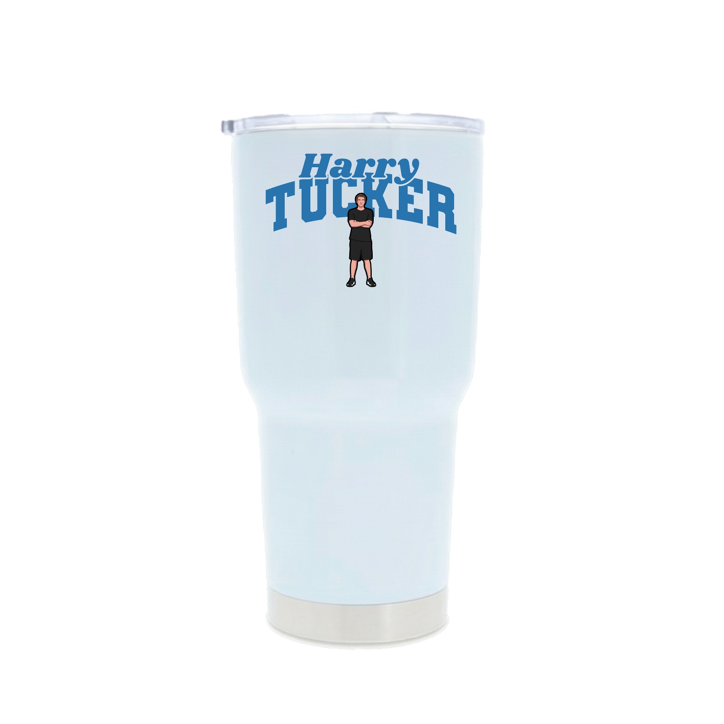 30oz Stainless Steel Tumbler — Signature Arch in White