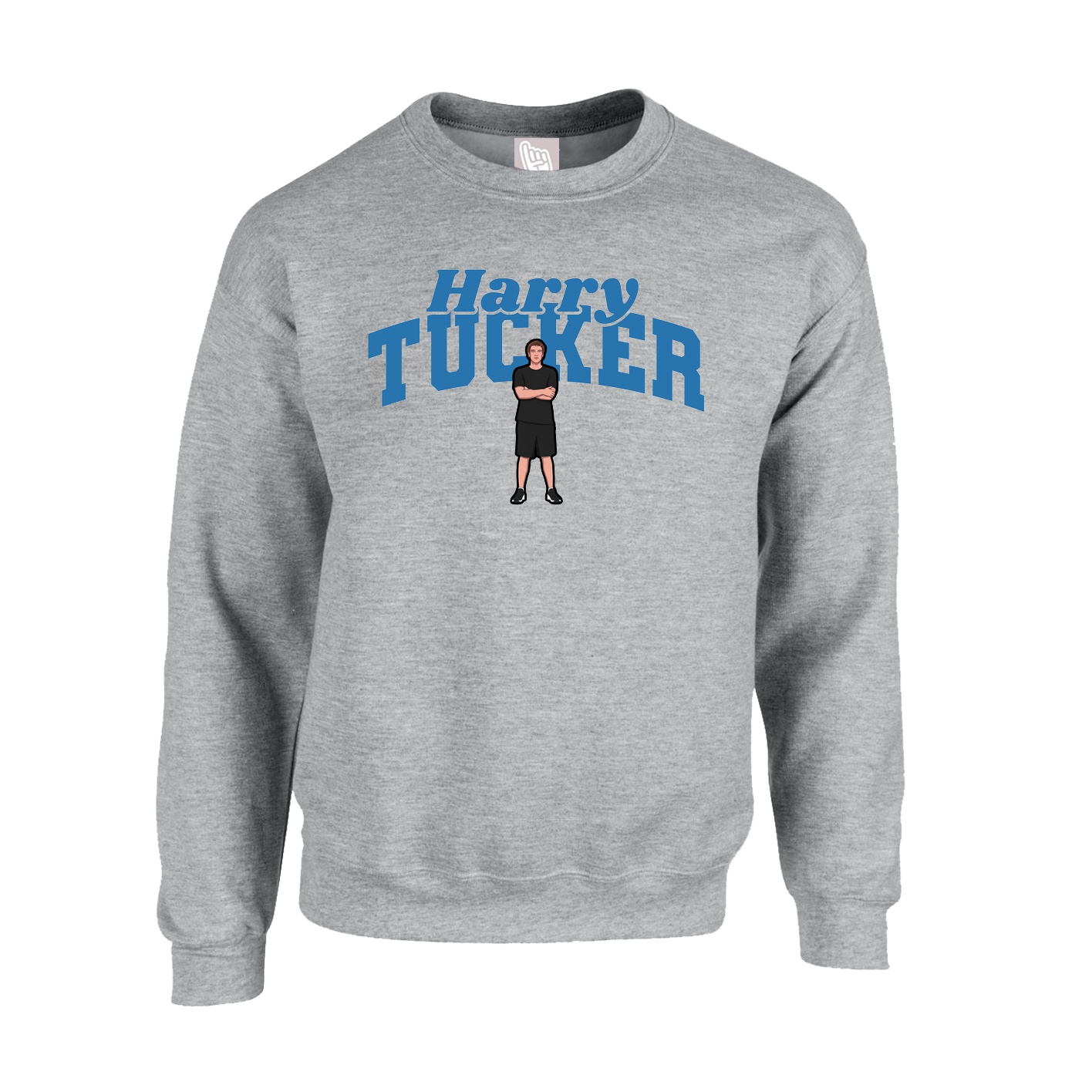 Fleece Crew — Signature Arch in Grey