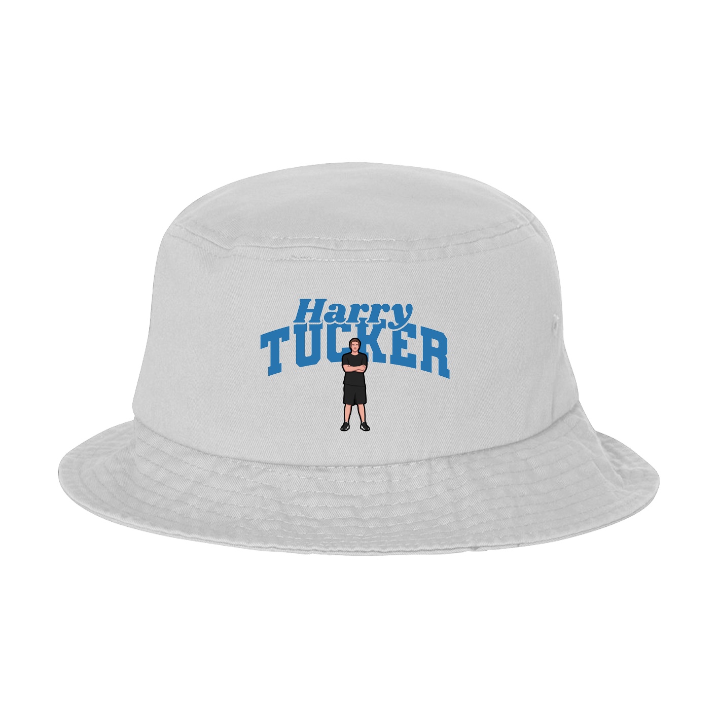 Bucket Cap — Signature Arch in White