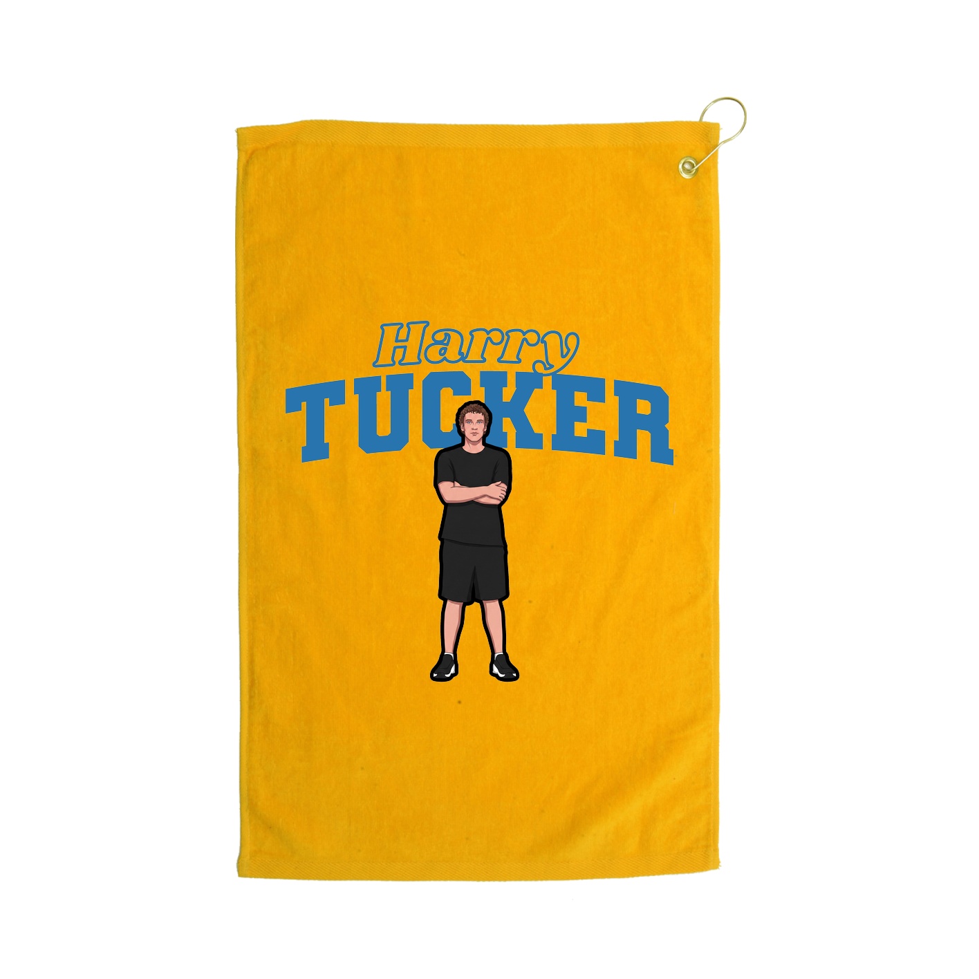Golf Towel — Name Arch in Gold