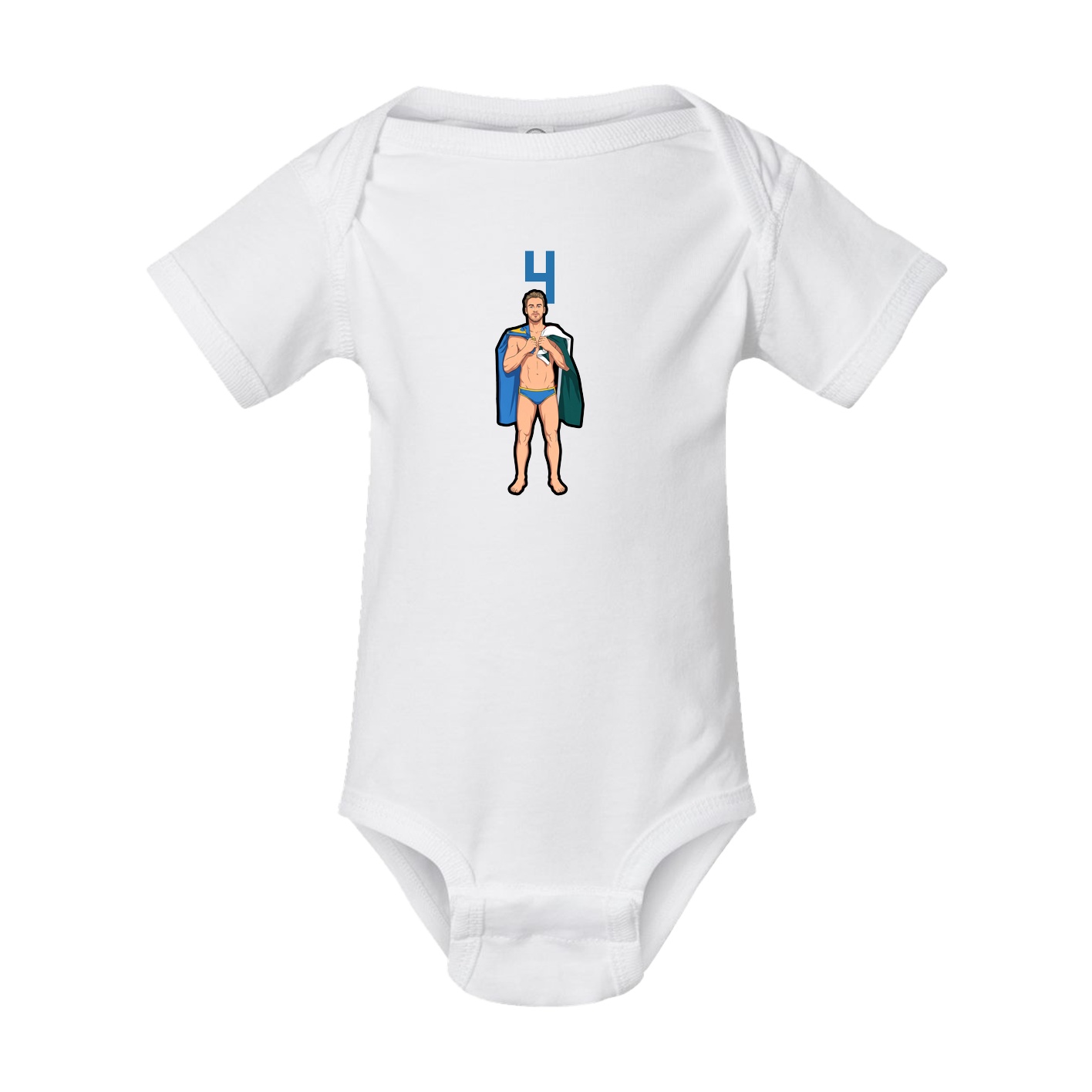Baby Onesie — Number Top in White