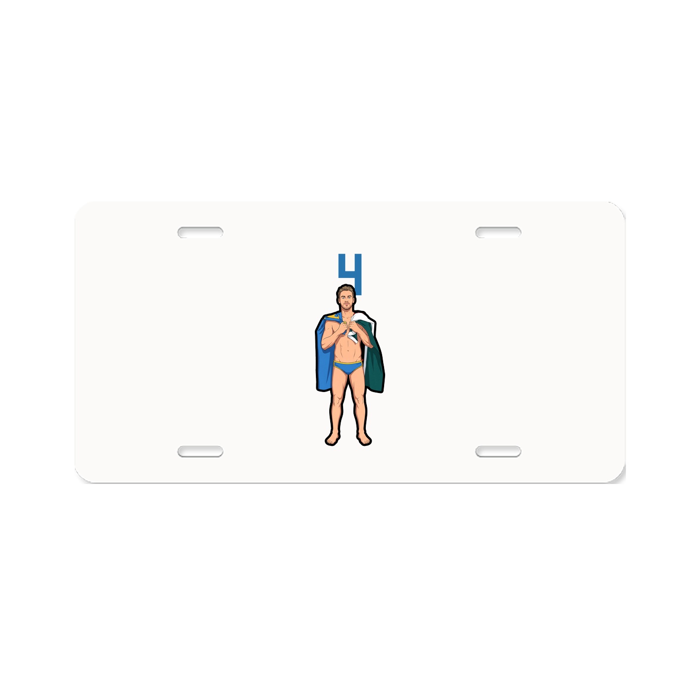 License Plate — Number Top in Classic
