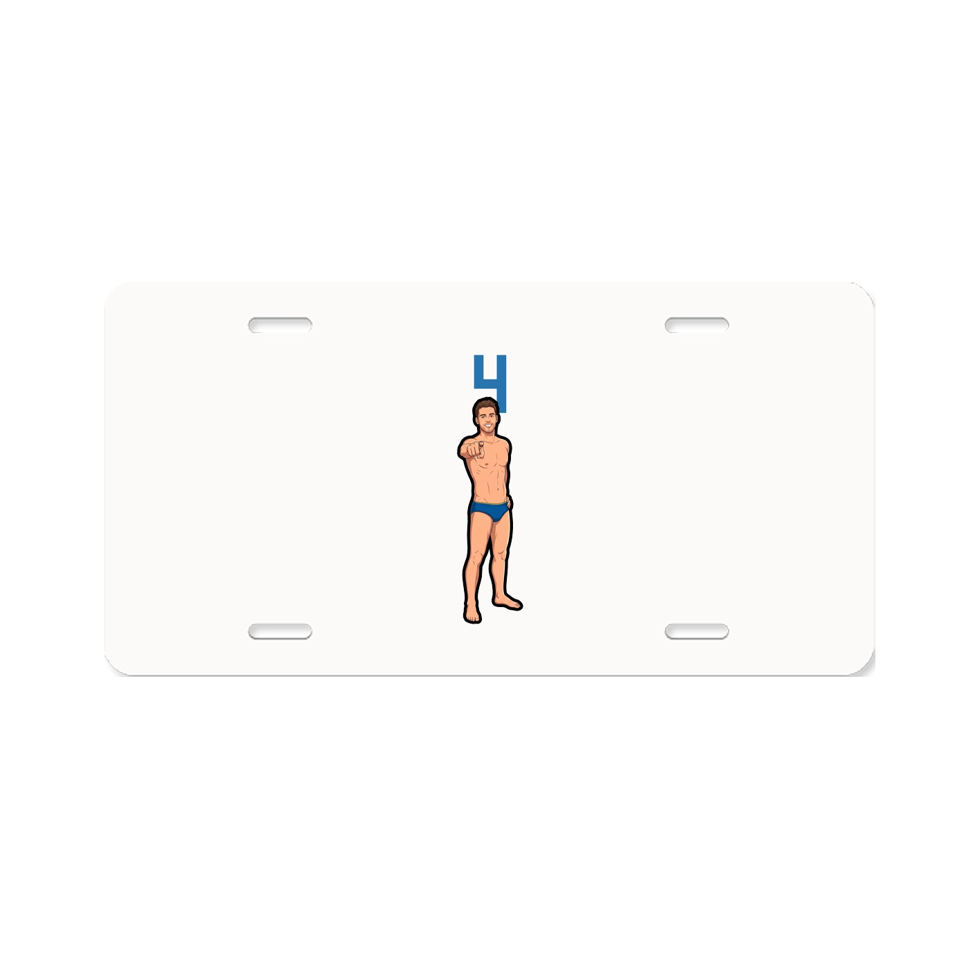 License Plate — Number Top in Classic
