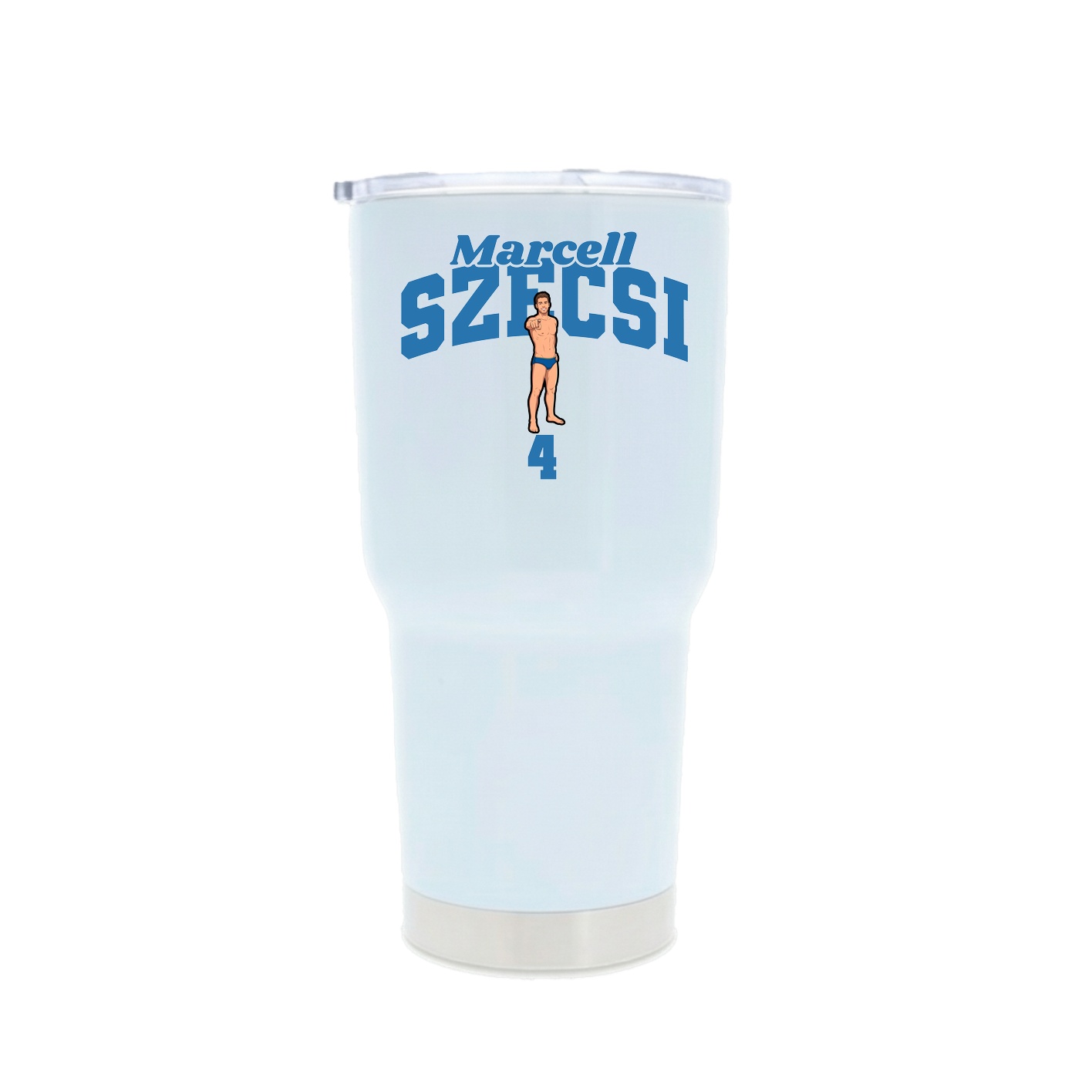 30oz Stainless Steel Tumbler — Signature Arch in White