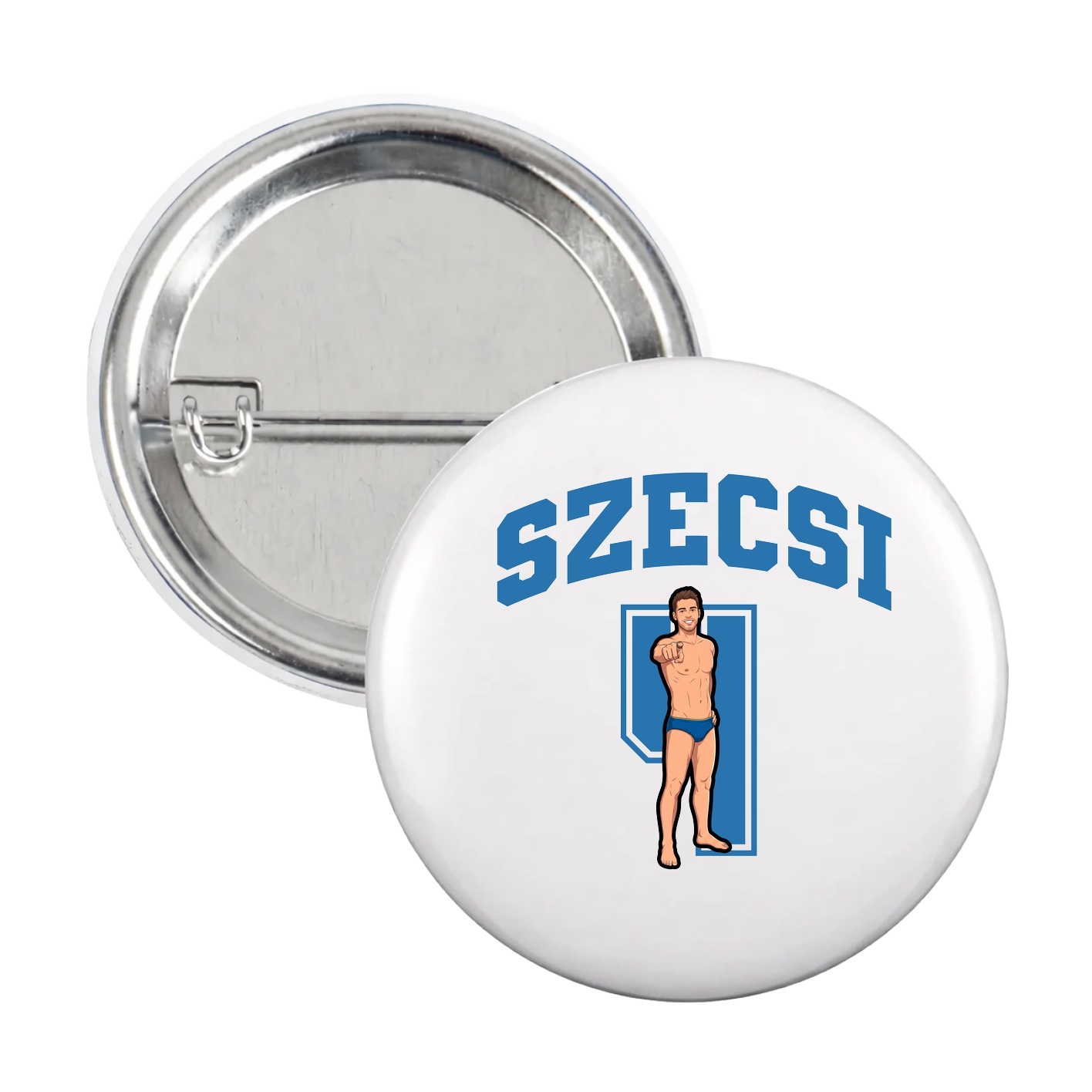Game Day Button — Number in White