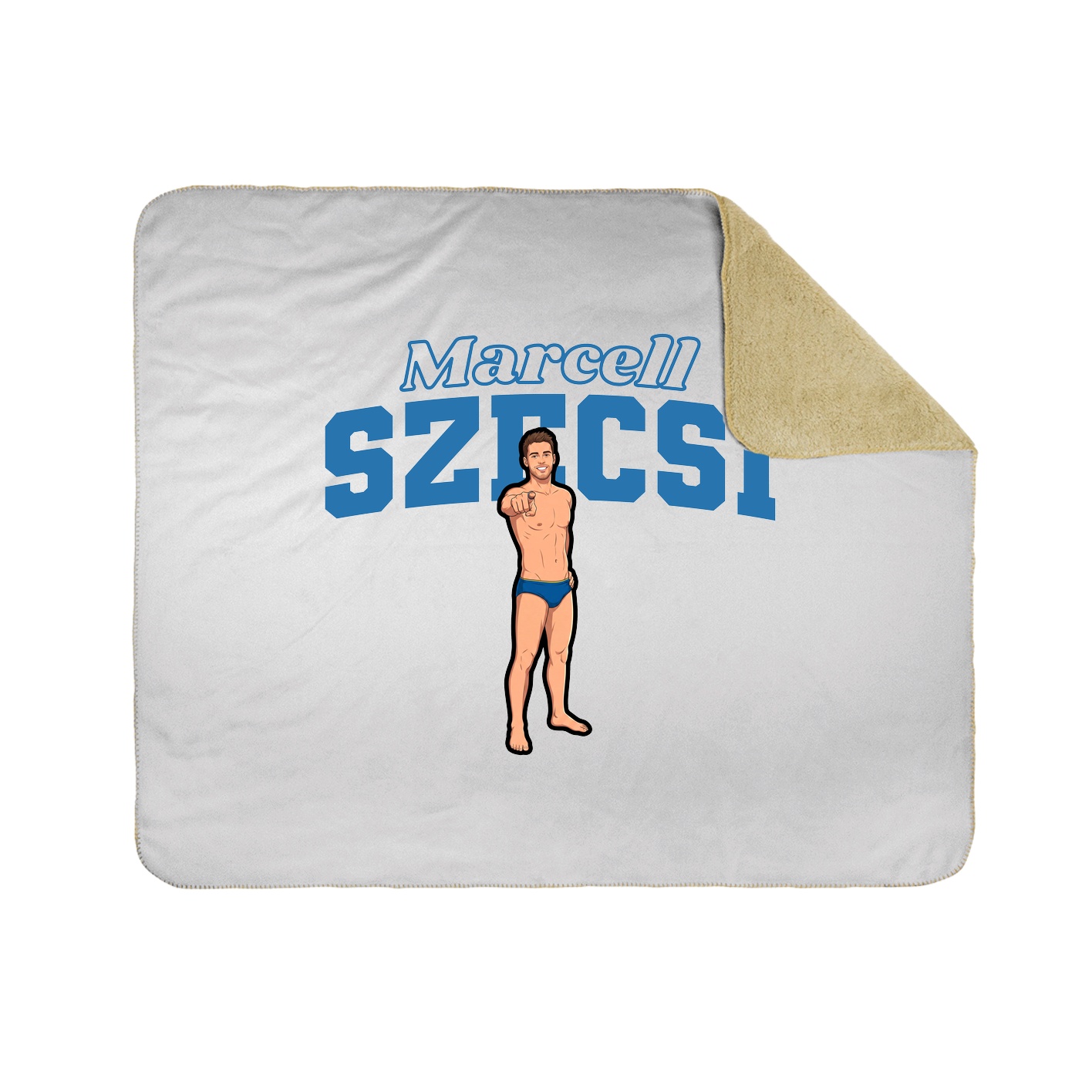Throw Blanket — Name Arch in White