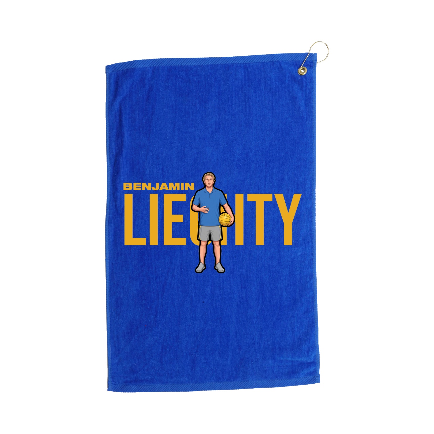 Golf Towel — Player Name in Royal