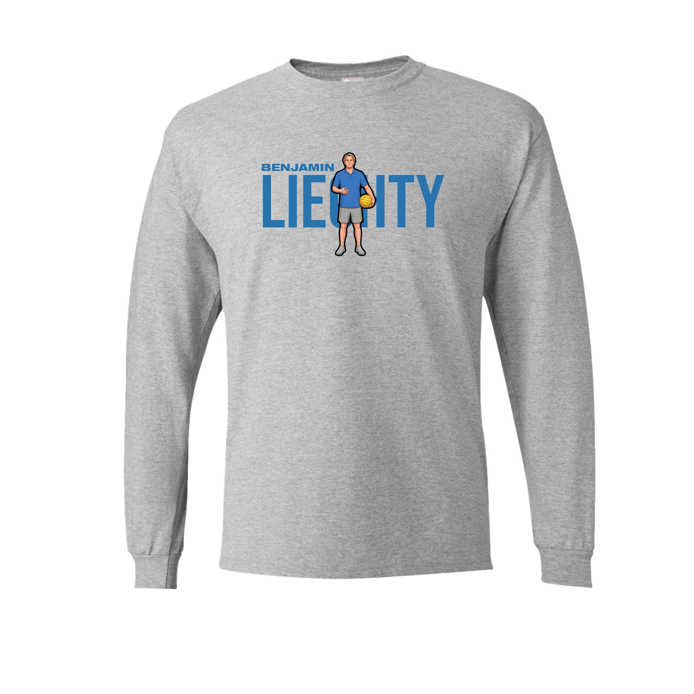 Long Sleeve Tee — Player Name in Grey