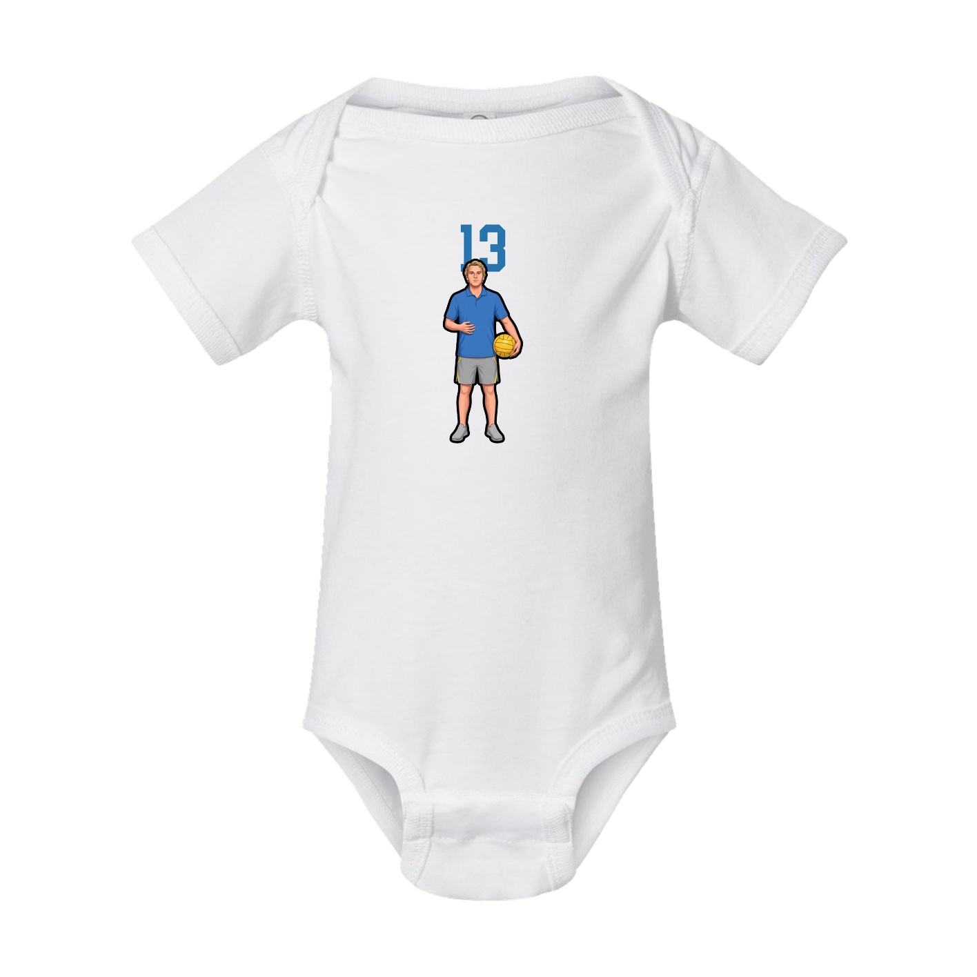 Baby Onesie — Number Top in White