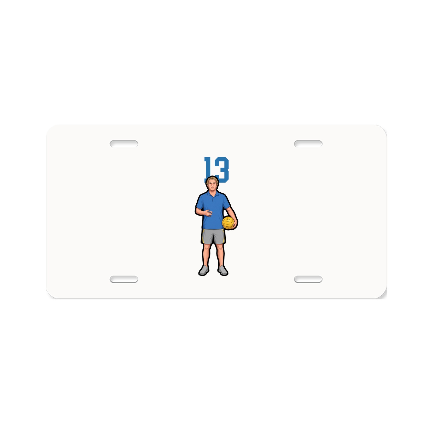 License Plate — Number Top in Classic