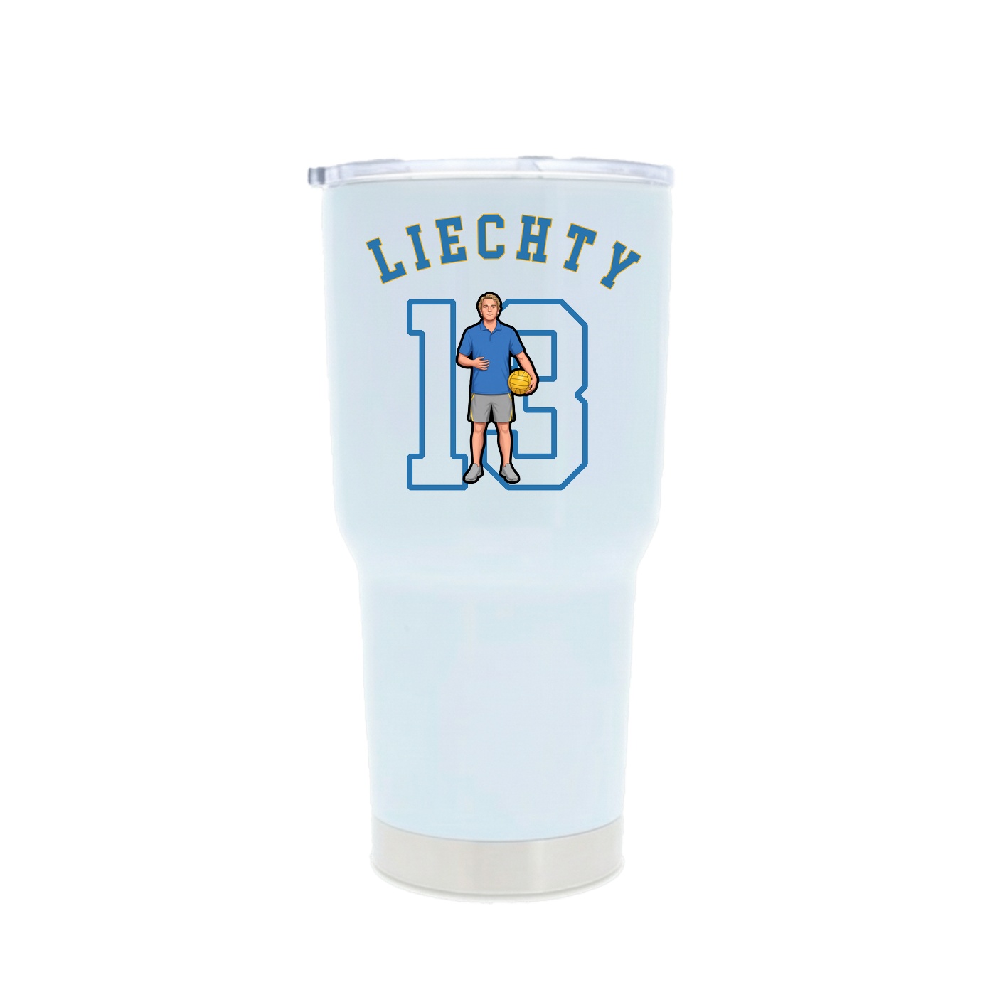 30oz Stainless Steel Tumbler — Shirsey Arch in White