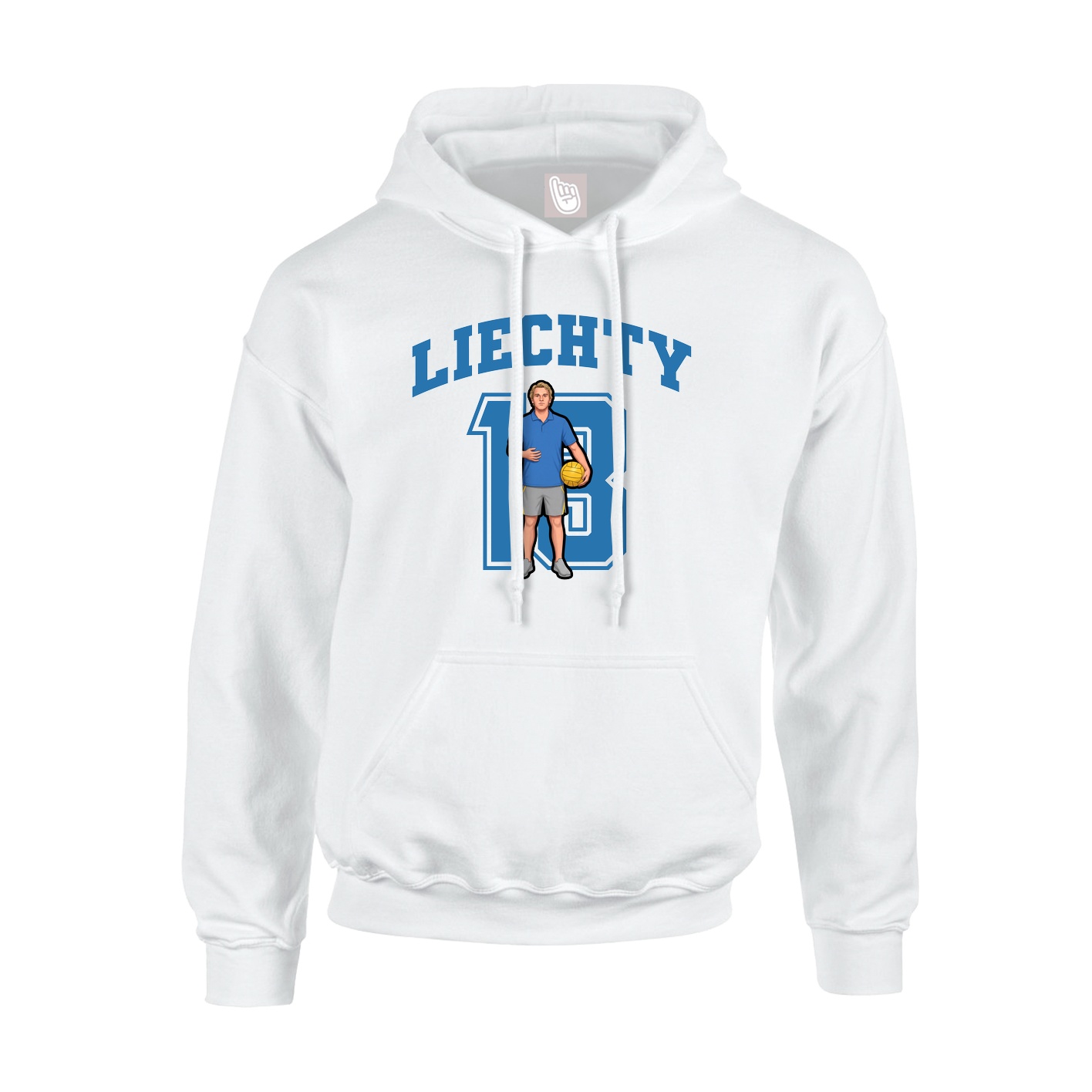 Youth Hoodie — Number in White