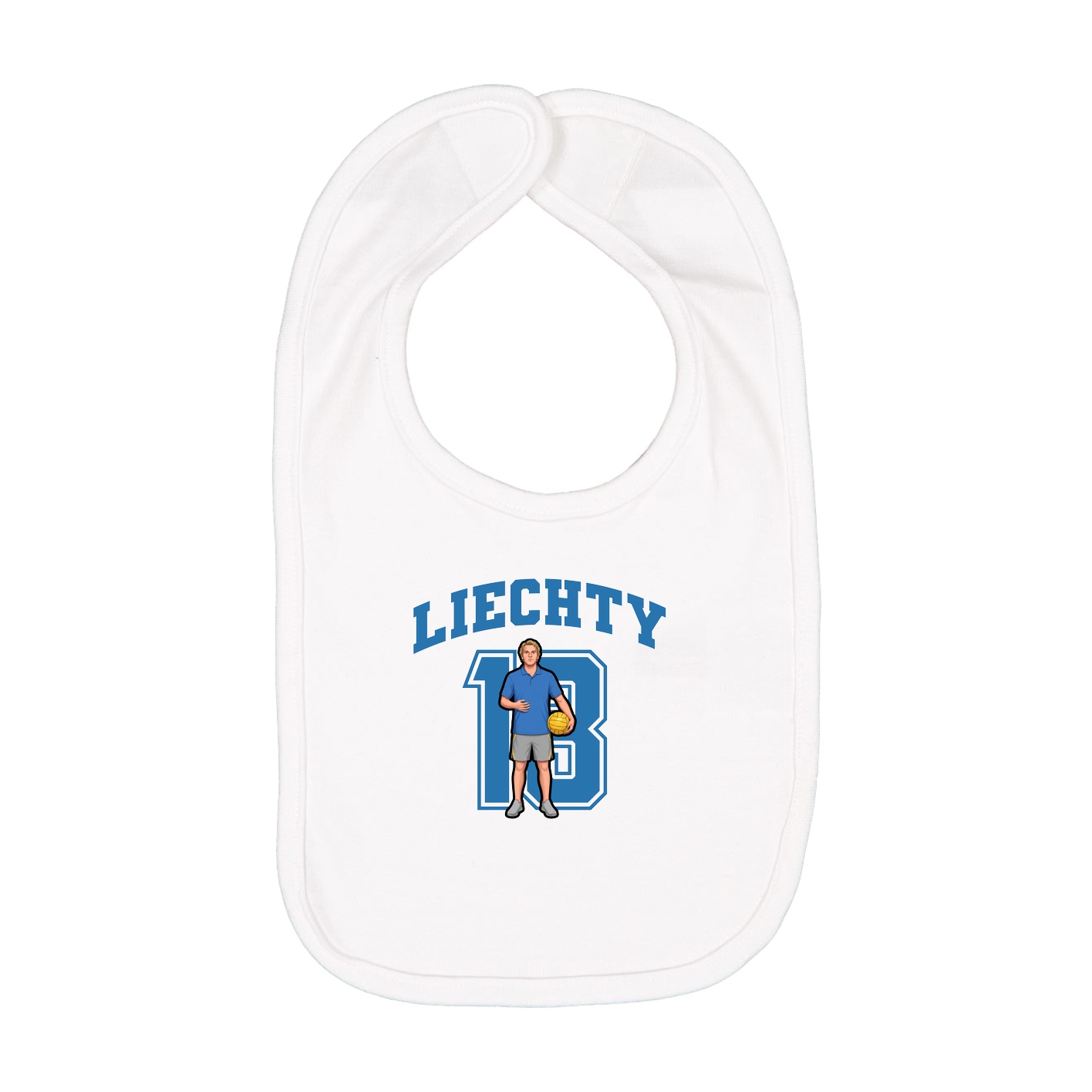 Infant Bib — Number in White