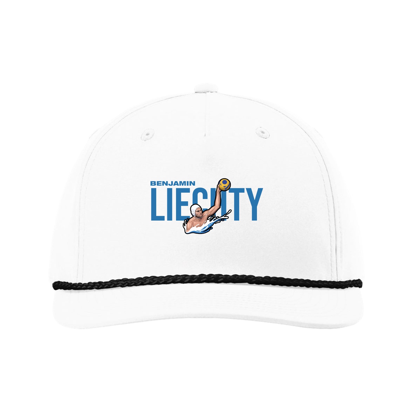 Five-Panel Classic Rope Cap — Player Name in White
