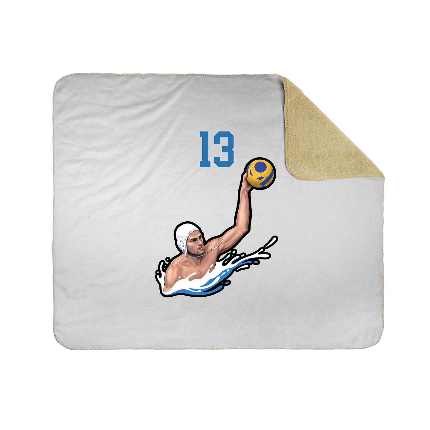Throw Blanket — Number Top in White