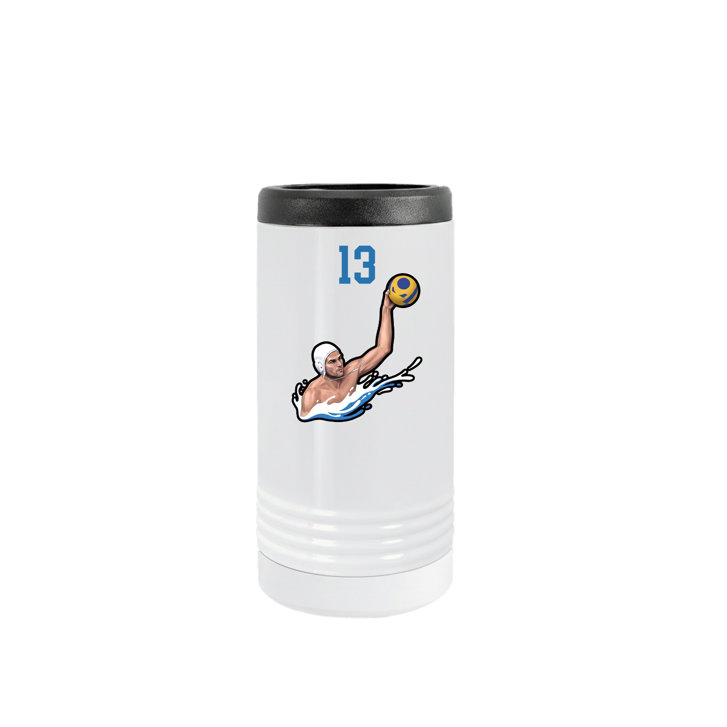 Slim Beverage Holder — Number Top in White