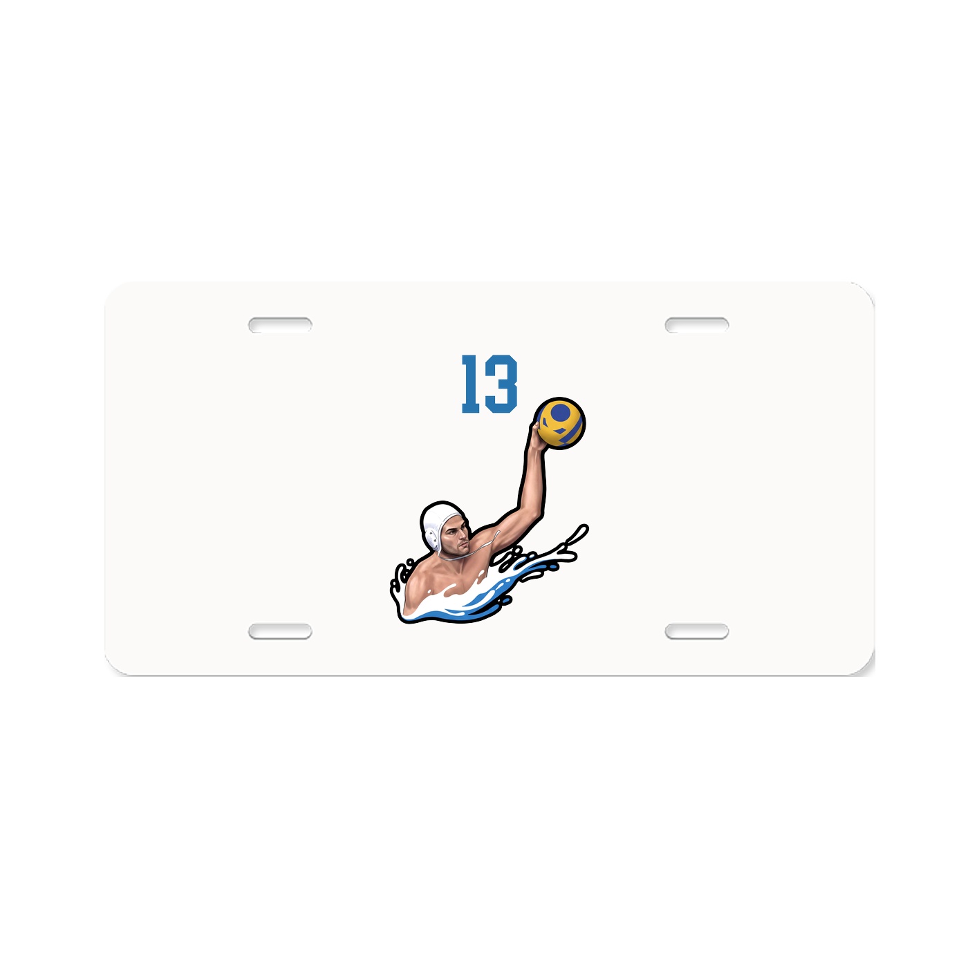 License Plate — Number Top in Classic