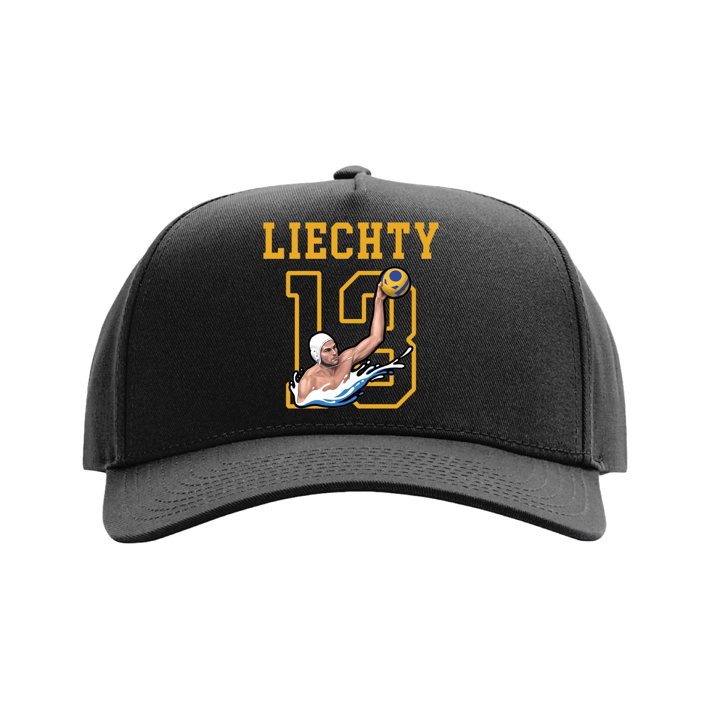Full Fabric Five-Panel Champ Cap — Shirsey in Black