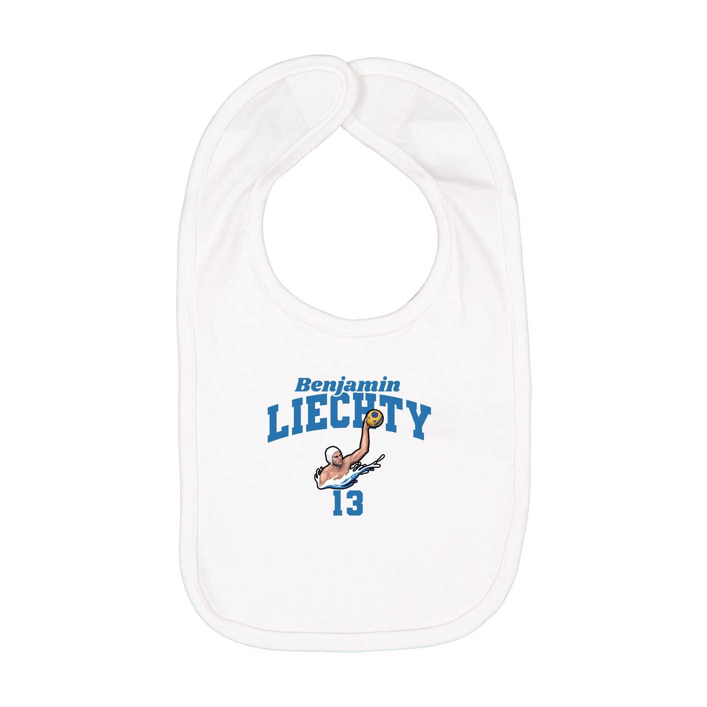 Infant Bib — Signature Arch in White