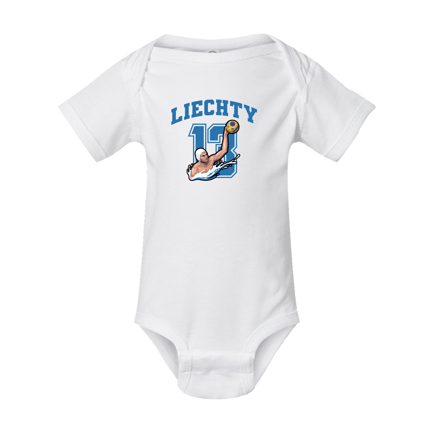 Baby Onesie — Number in White
