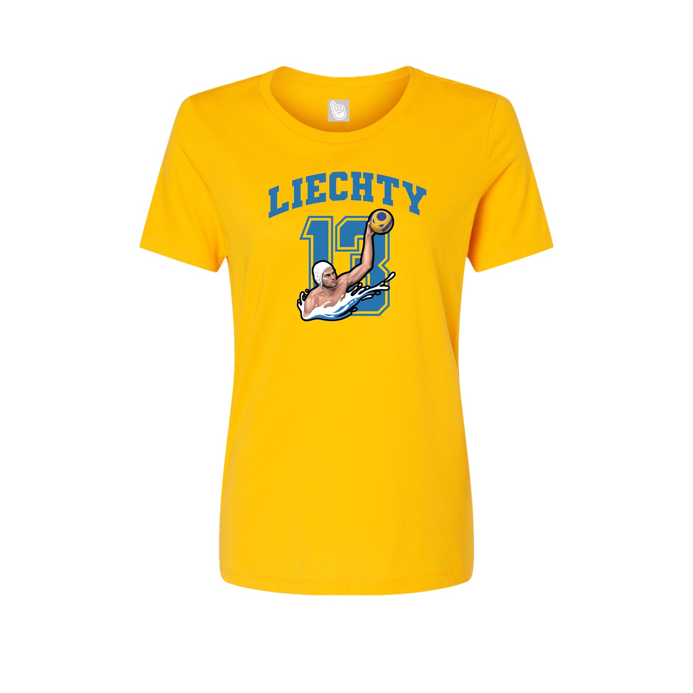 Fitted Women's Tee — Number in Gold