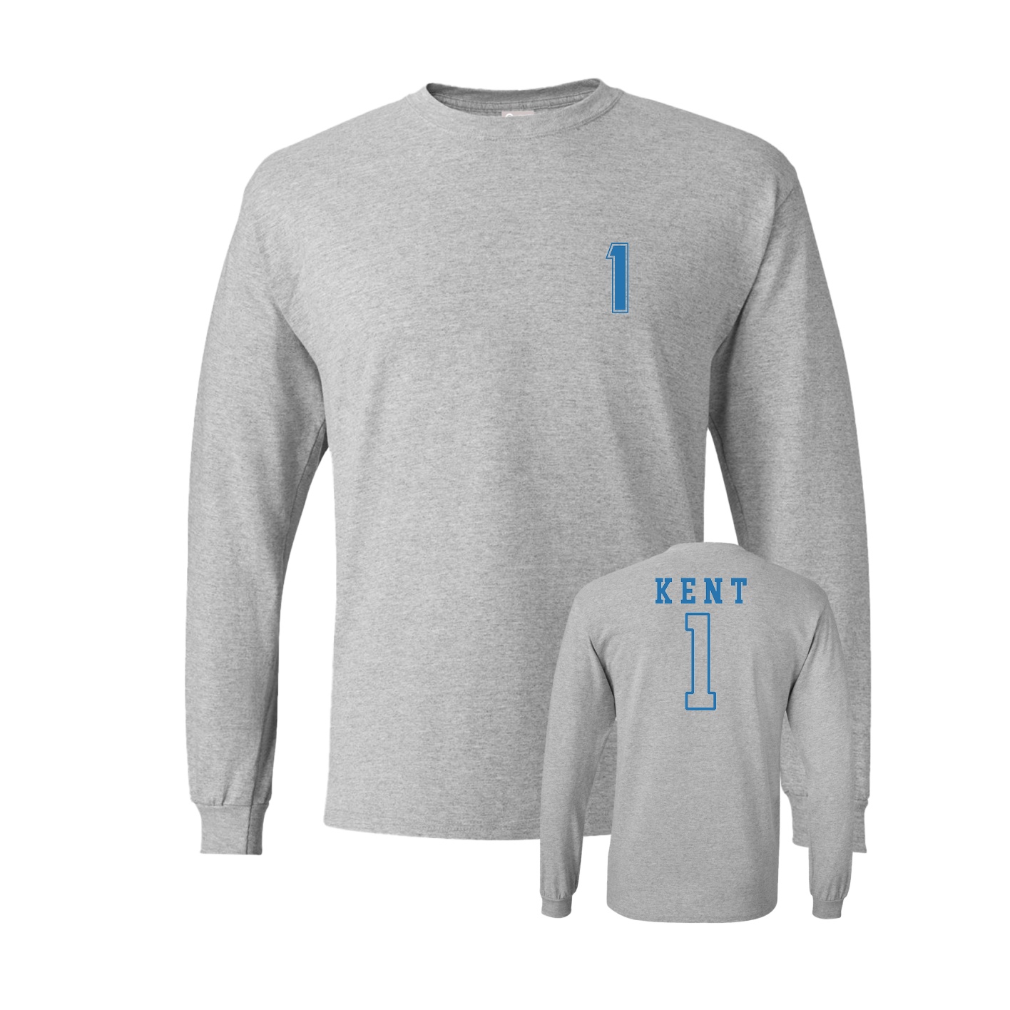 Long Sleeve Tee — Chest Back in Grey
