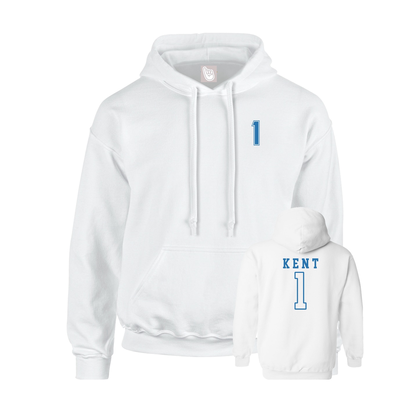 Hoodie — Chest Back in White