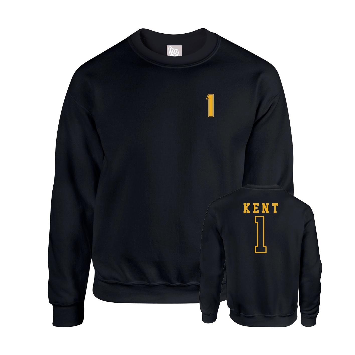 Fleece Crew — Chest Back in Black