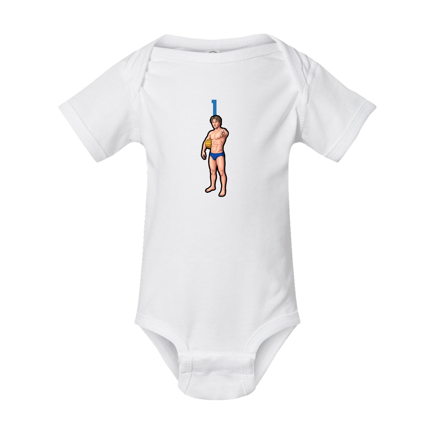 Baby Onesie — Number Top in White