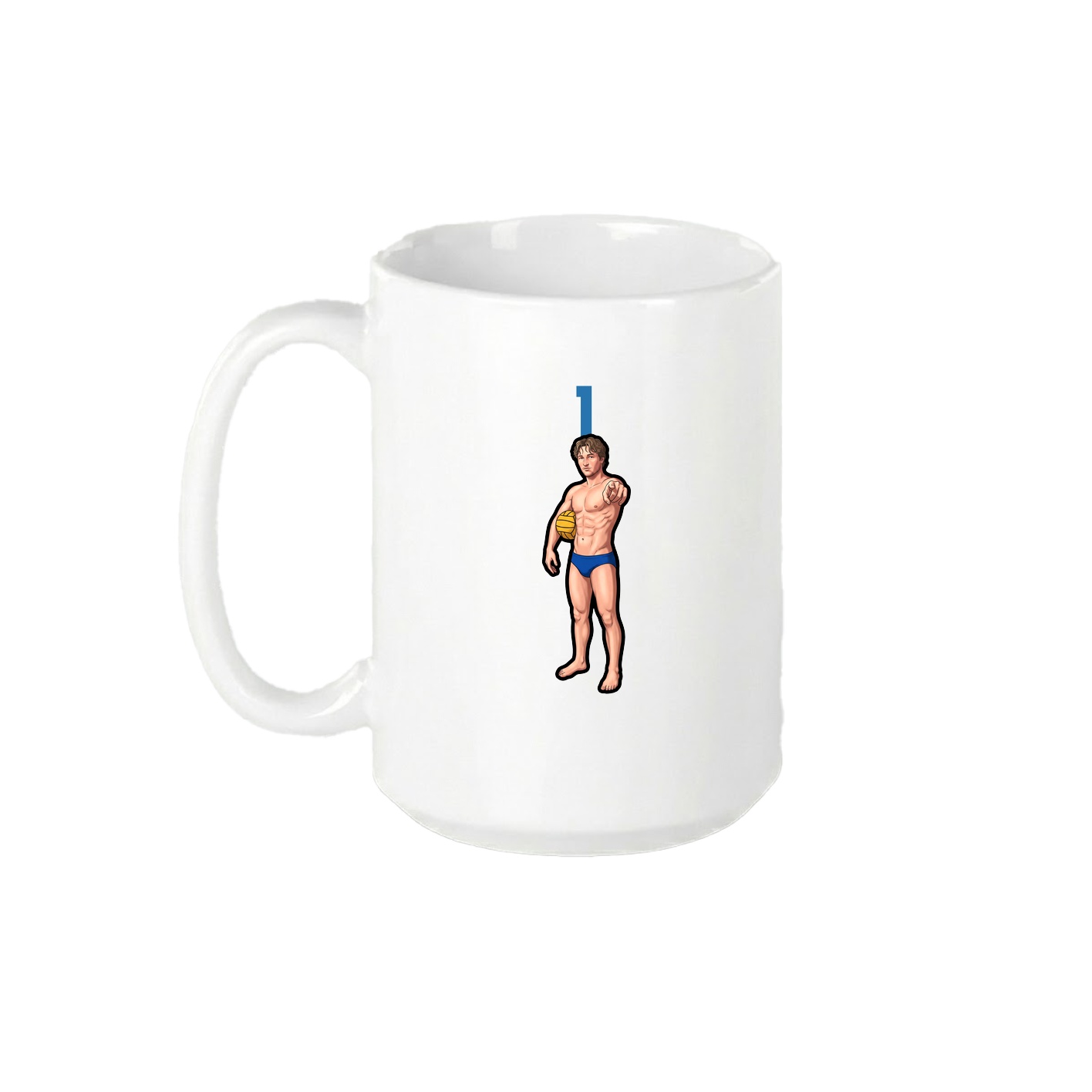15oz Coffee Mug — Number Top in White