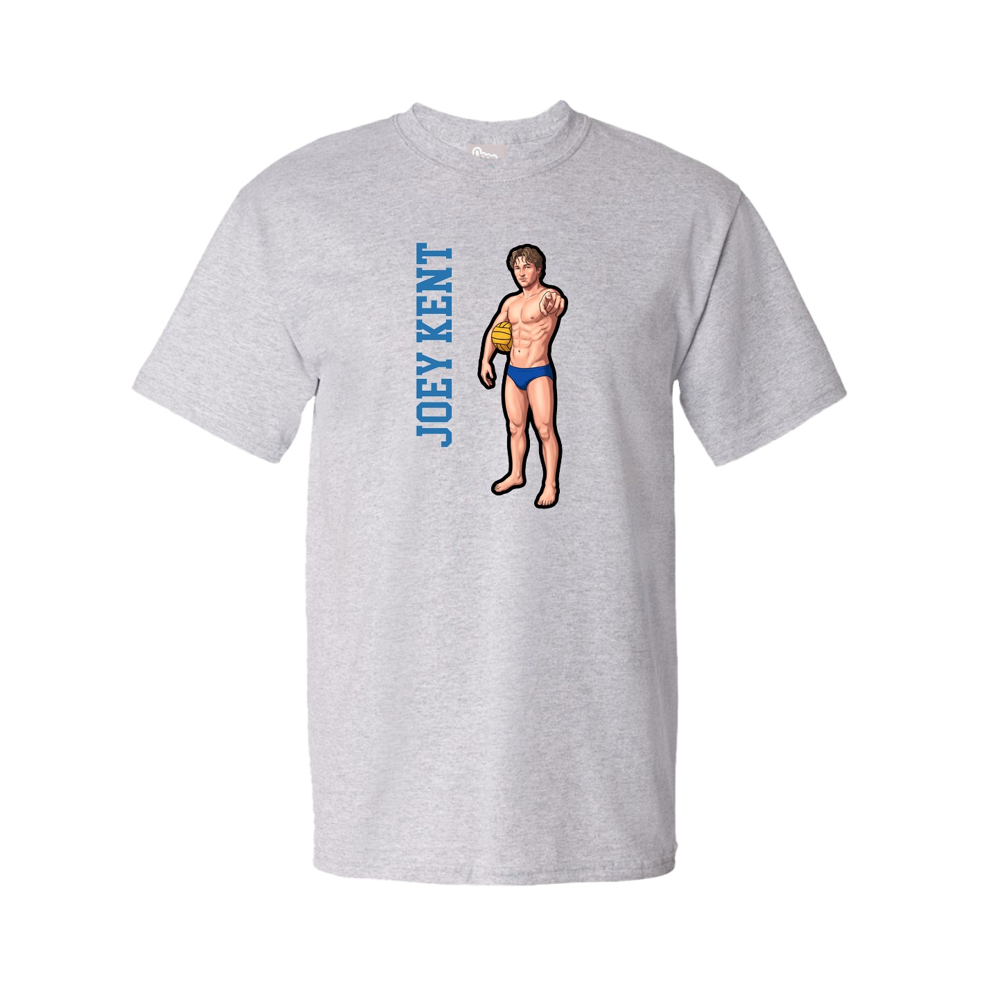 Tee — Name Vertical in Grey