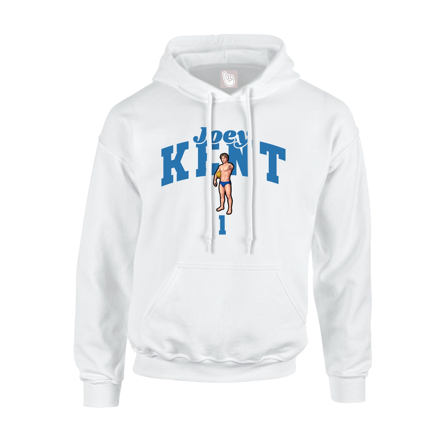 Youth Hoodie — Signature Arch in White